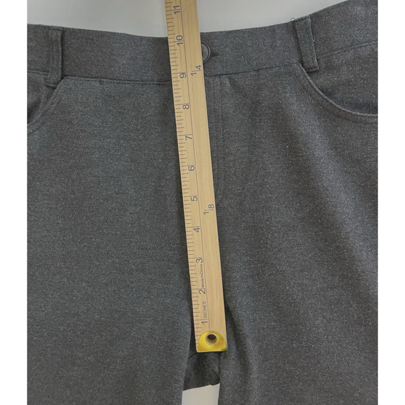 BETABRAND Straight Leg Stretch Knit Dress Pants Gray Heather Size Medium Pockets - Picture 4 of 10